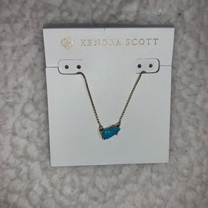 Kendra Scott Gold Jayde Necklace Aqua Kyocera Opal
